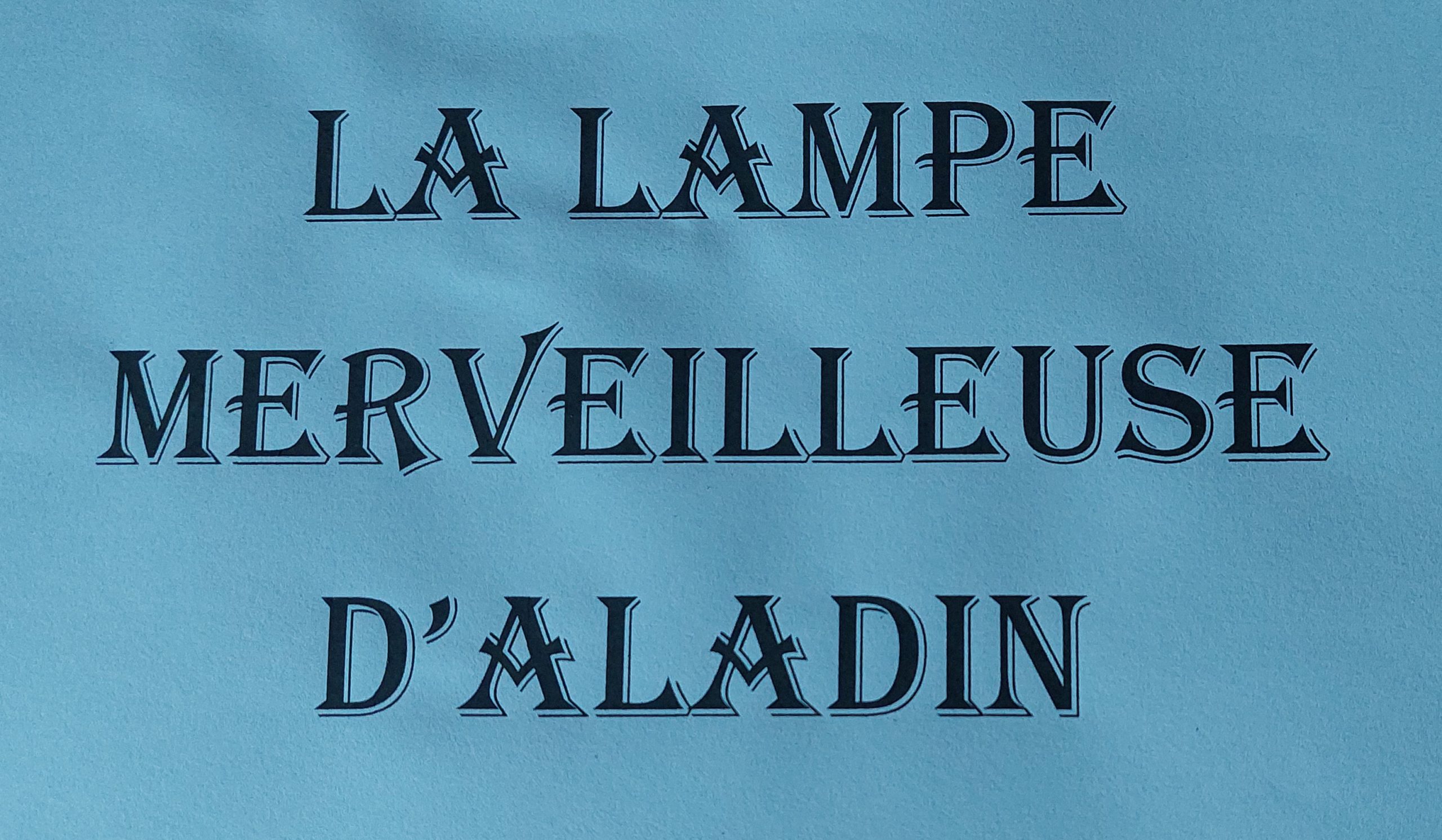 La lampe merveilleuse d'Aladin
